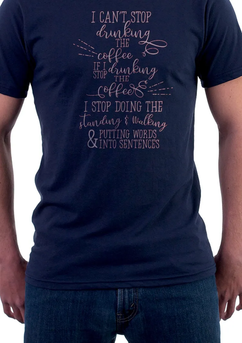 coffee shirt funny coffee t-shirt most popular best selling gift present I love coffee caffeine caffeinate hand made custom