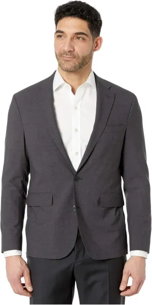 Cole Haan Men's Slim Fit Stretch Suit Separates-Custom Pant Size Selection, Charcoal Jacket, 48R
