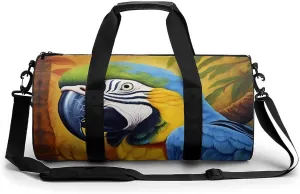 Colourful Parrot Novelty Large Duffel Bag Lightweight Gym Bag Travel Tote Bags
