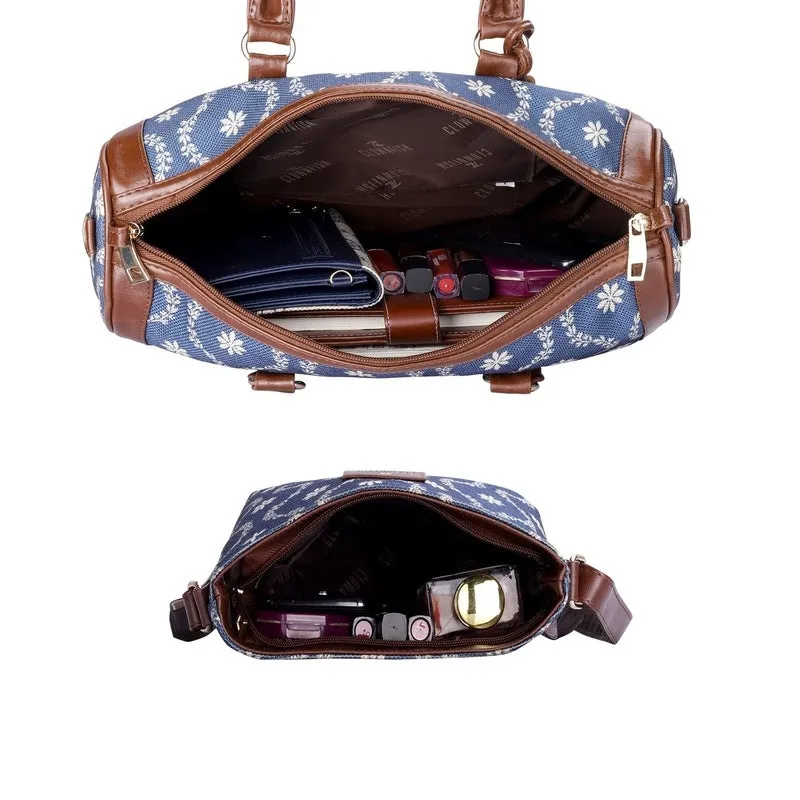 Combo: Lorna & Aahna Handbag & Sling Bag Set | Lightweight | 16L | Royal Blue