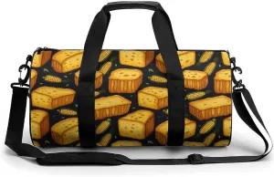 Corn Bread Novelty Large Duffel Bag Lightweight Gym Bag Travel Tote Bags