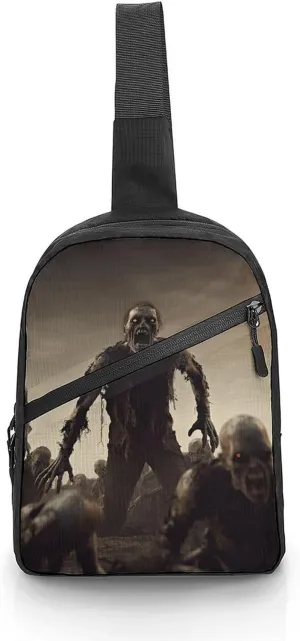 Crossbody Bag for Women Men Chest Bag Meat Slices Pattern Sling Bag Crossbody Shoulder Bag Sling Backpack