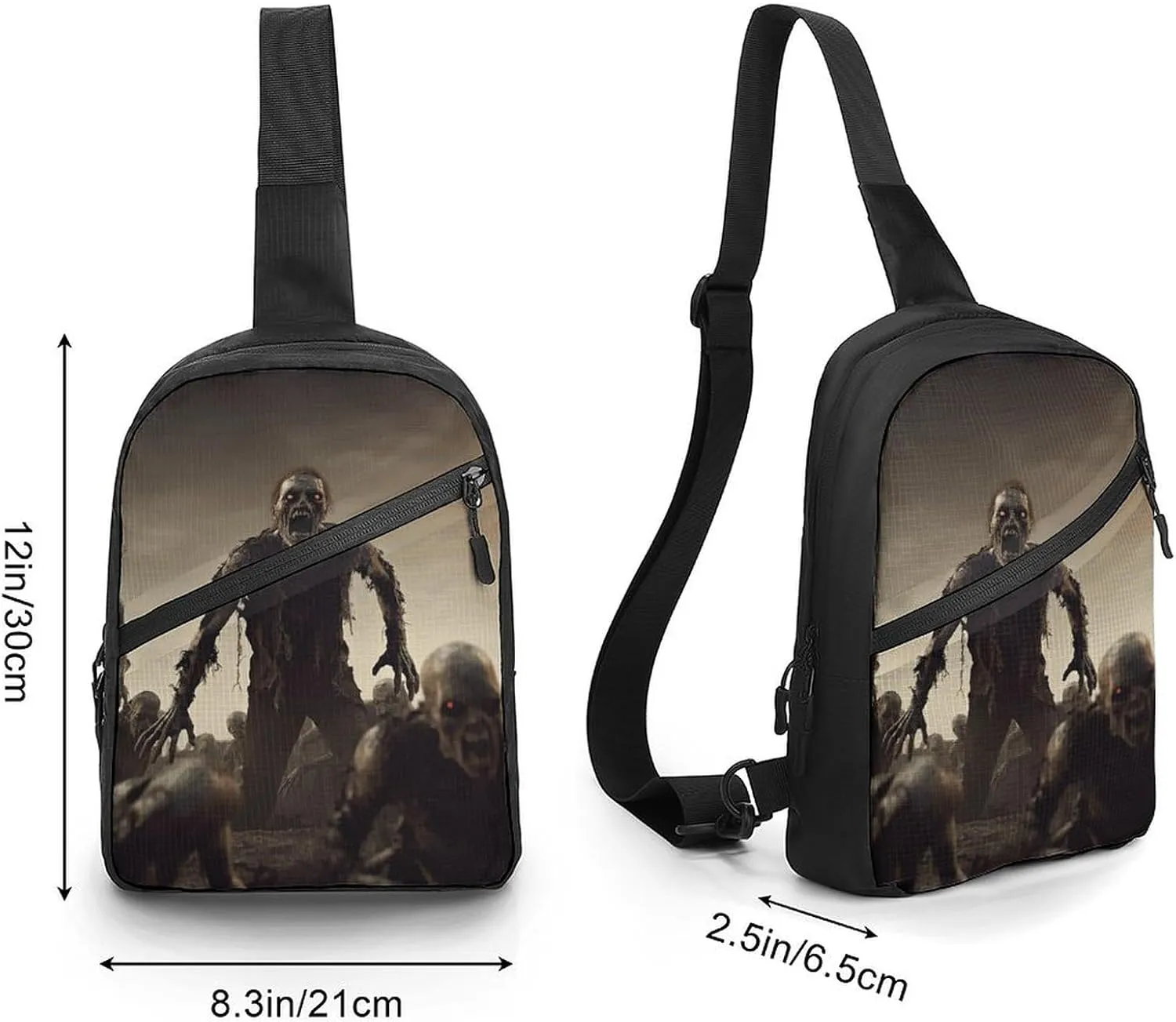Crossbody Bag for Women Men Chest Bag Meat Slices Pattern Sling Bag Crossbody Shoulder Bag Sling Backpack