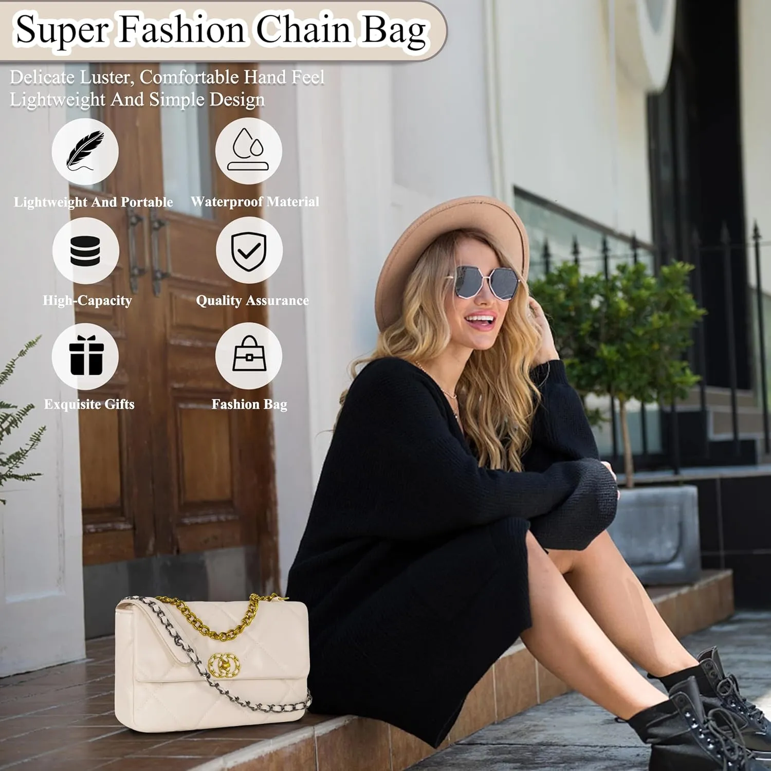 Crossbody Bag for Women Soft PU Leather Handbag Womens Hobo Shoulder bag with Wallet Diamond Plaid