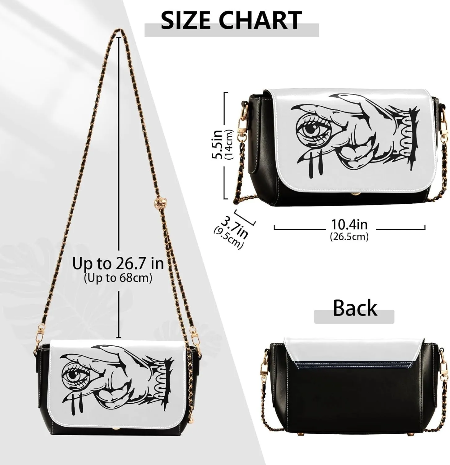 Crossbody Bags for Women Trendy Women's Black Shoulder Bag Small PU Leather Flap Cross Body Bag Handbags
