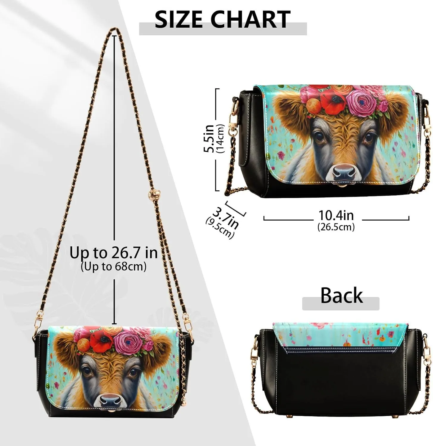 Crossbody Bags for Women Trendy Women's Black Shoulder Bag Small PU Leather Flap Cross Body Bag Handbags