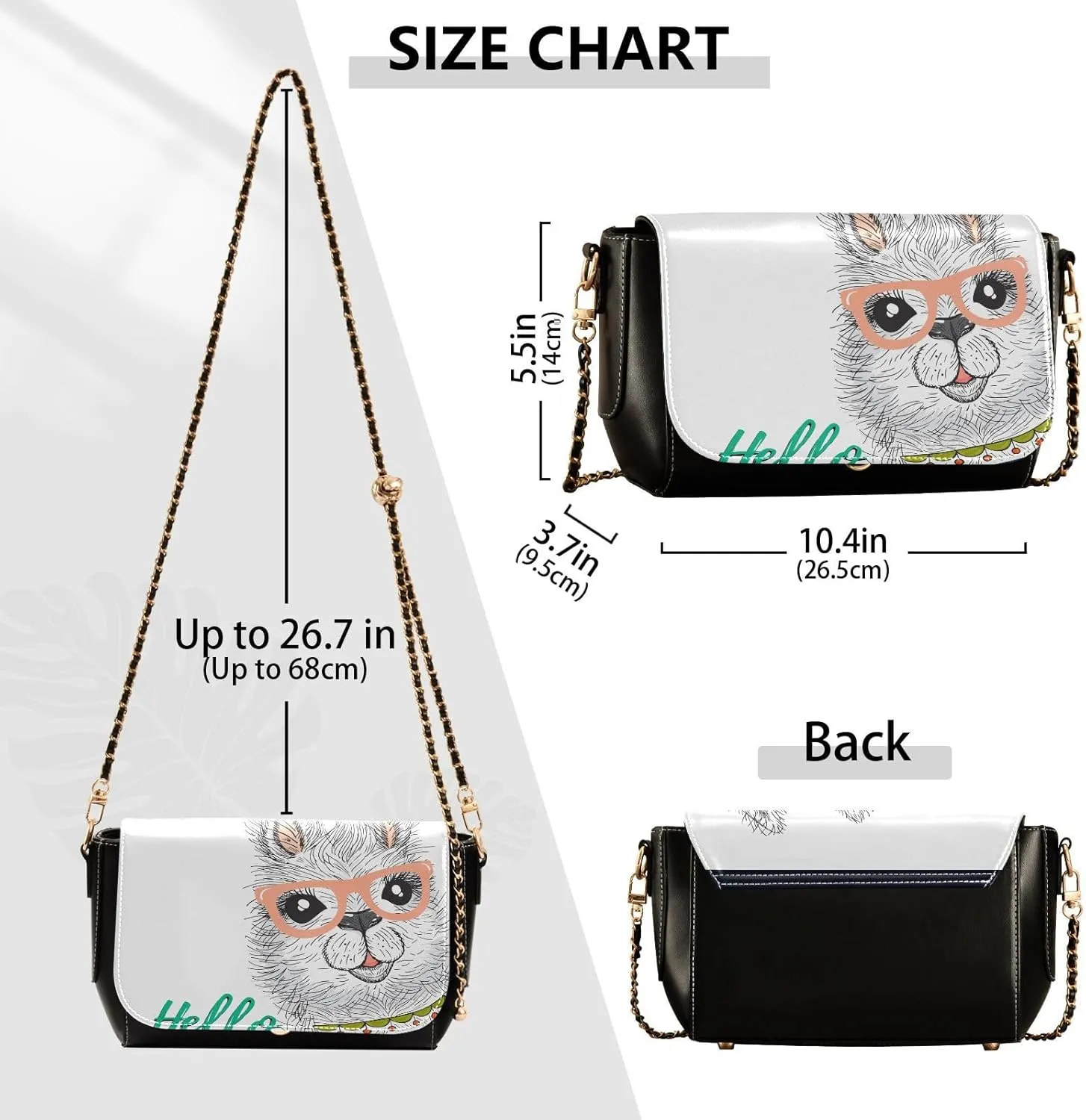 Crossbody Bags for Women Trendy Women's Black Shoulder Bag Small PU Leather Flap Cross Body Bag Handbags