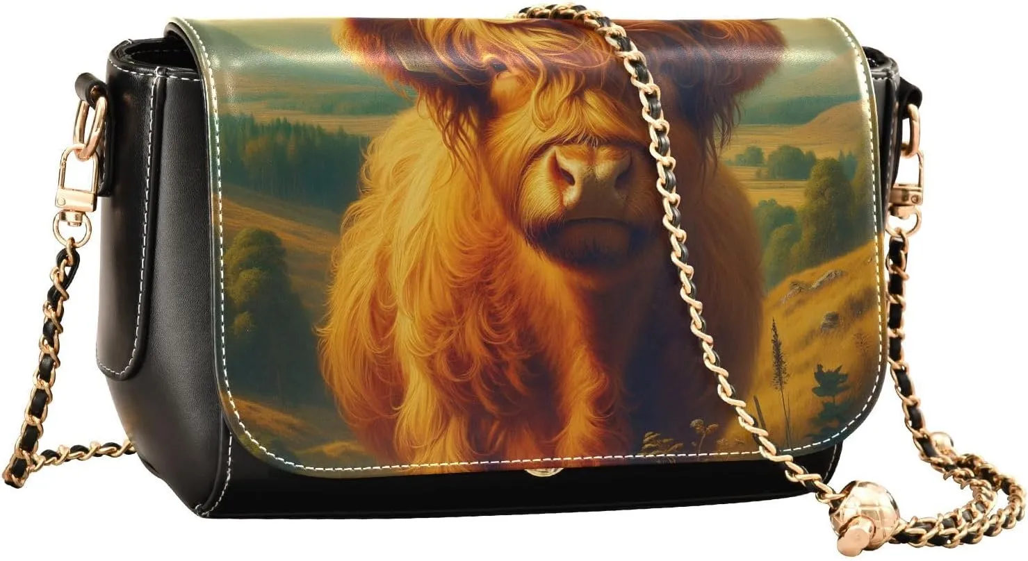 Crossbody Bags for Women Trendy Women's Black Shoulder Bag Small PU Leather Flap Cross Body Bag Handbags