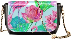 Crossbody Bags for Women Trendy Women's Black Shoulder Bag Small PU Leather Flap Cross Body Bag Handbags