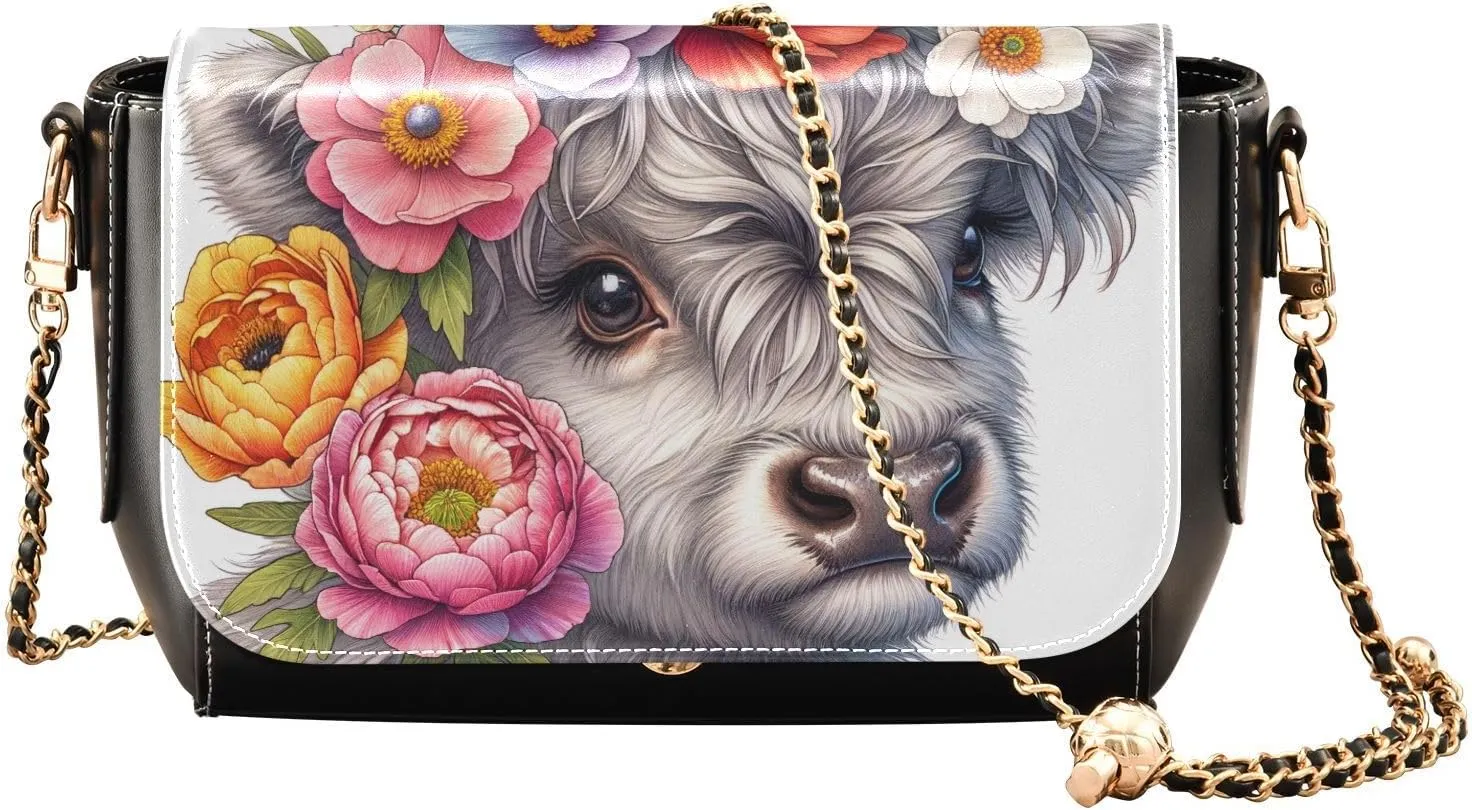 Crossbody Bags for Women Trendy Women's Black Shoulder Bag Small PU Leather Flap Cross Body Bag Handbags