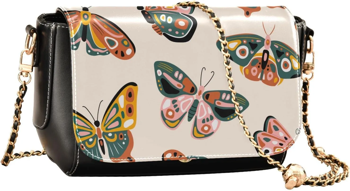 Crossbody Bags for Women Trendy Women's Black Shoulder Bag Small PU Leather Flap Cross Body Bag Handbags