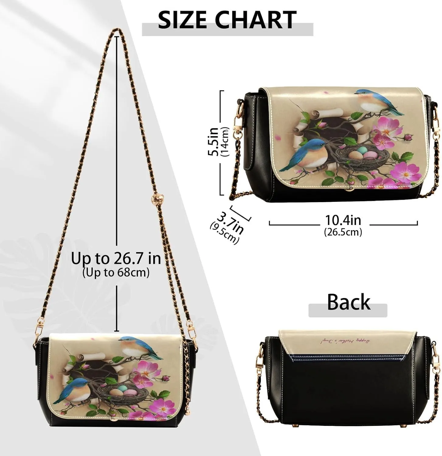 Crossbody Bags for Women Trendy Women's Black Shoulder Bag Small PU Leather Flap Cross Body Bag Handbags