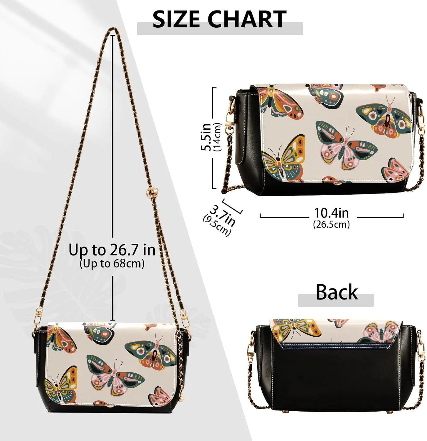 Crossbody Bags for Women Trendy Women's Black Shoulder Bag Small PU Leather Flap Cross Body Bag Handbags