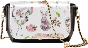 Crossbody Bags for Women Trendy Women's Black Shoulder Bag Small PU Leather Flap Cross Body Bag Handbags