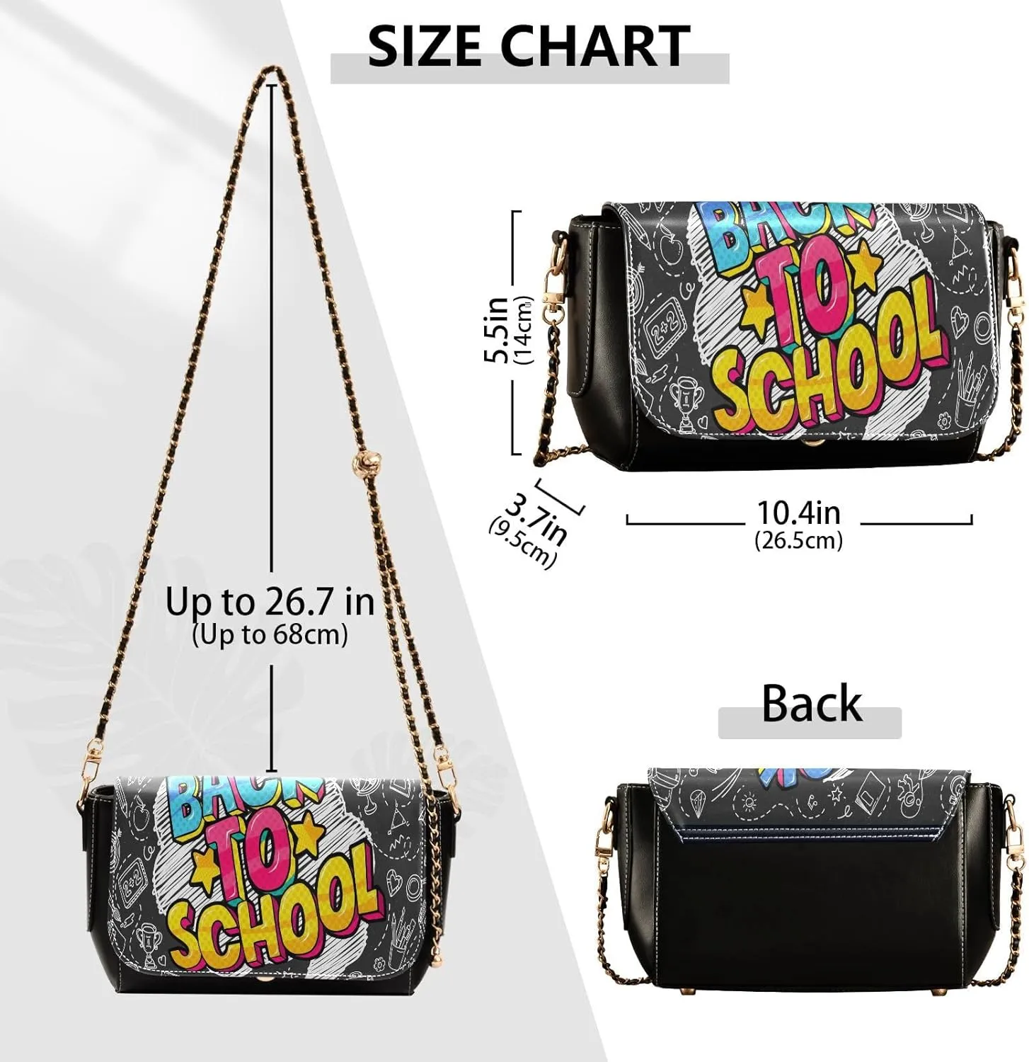 Crossbody Bags for Women Trendy Women's Black Shoulder Bag Small PU Leather Flap Cross Body Bag Handbags