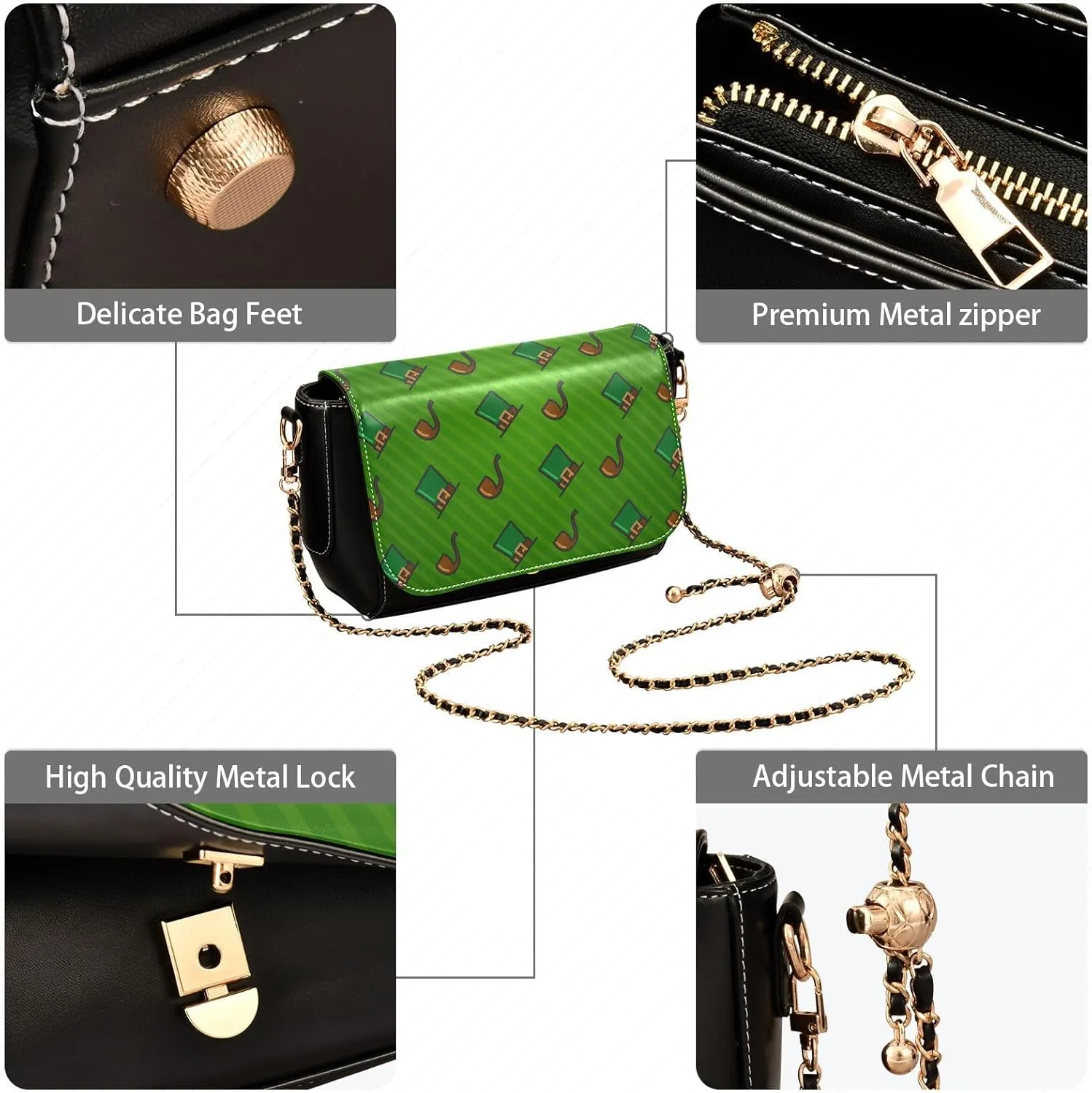Crossbody Bags for Women Trendy Women's Black Shoulder Bag Small PU Leather Flap Cross Body Bag Handbags