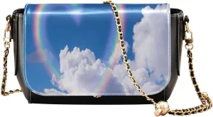 Crossbody Bags for Women Trendy Women's Black Shoulder Bag Small PU Leather Flap Cross Body Bag Handbags