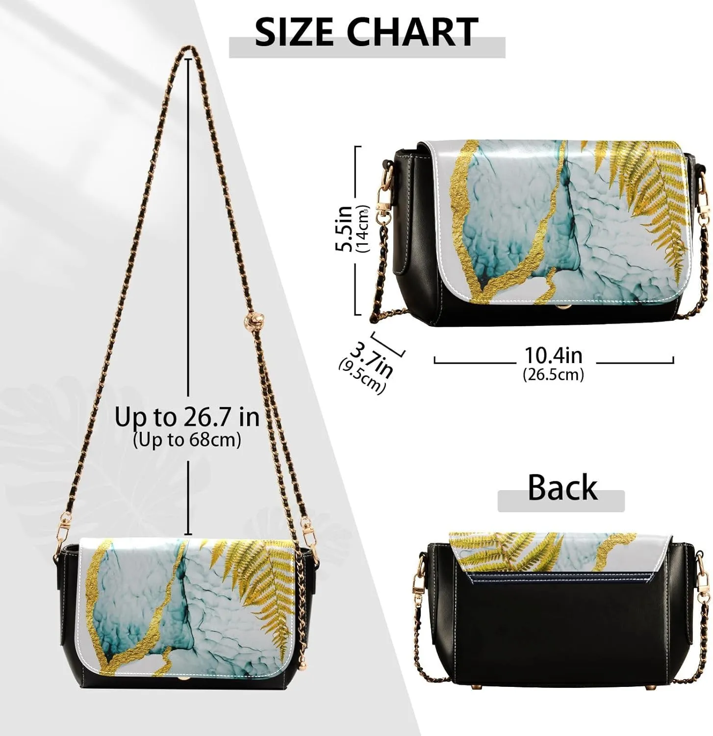 Crossbody Bags for Women Trendy Women's Black Shoulder Bag Small PU Leather Flap Cross Body Bag Handbags