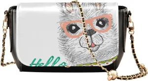 Crossbody Bags for Women Trendy Women's Black Shoulder Bag Small PU Leather Flap Cross Body Bag Handbags