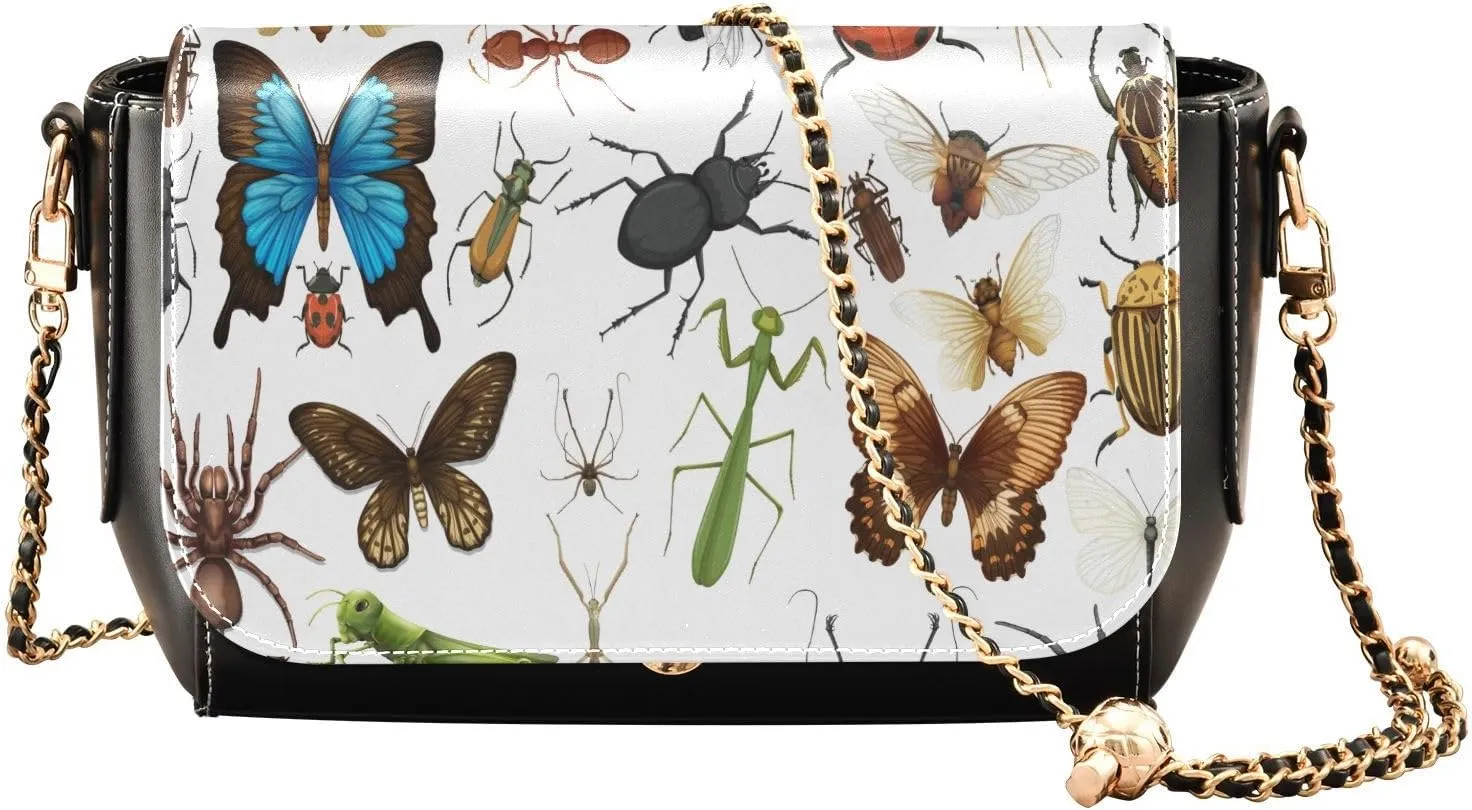 Crossbody Bags for Women Trendy Women's Black Shoulder Bag Small PU Leather Flap Cross Body Bag Handbags