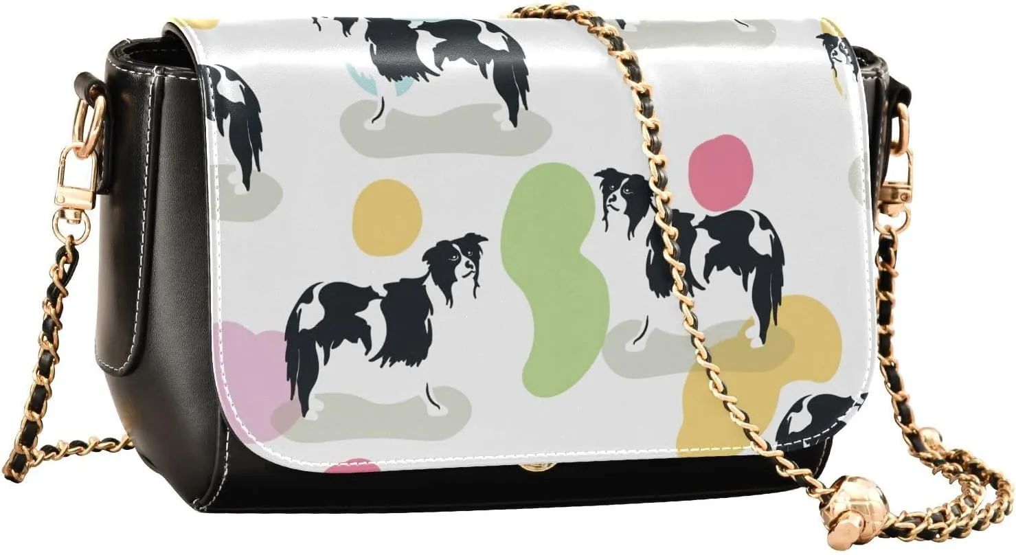 Crossbody Bags for Women Trendy Women's Black Shoulder Bag Small PU Leather Flap Cross Body Bag Handbags