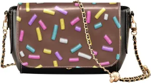 Crossbody Bags for Women Trendy Women's Black Shoulder Bag Small PU Leather Flap Cross Body Bag Handbags