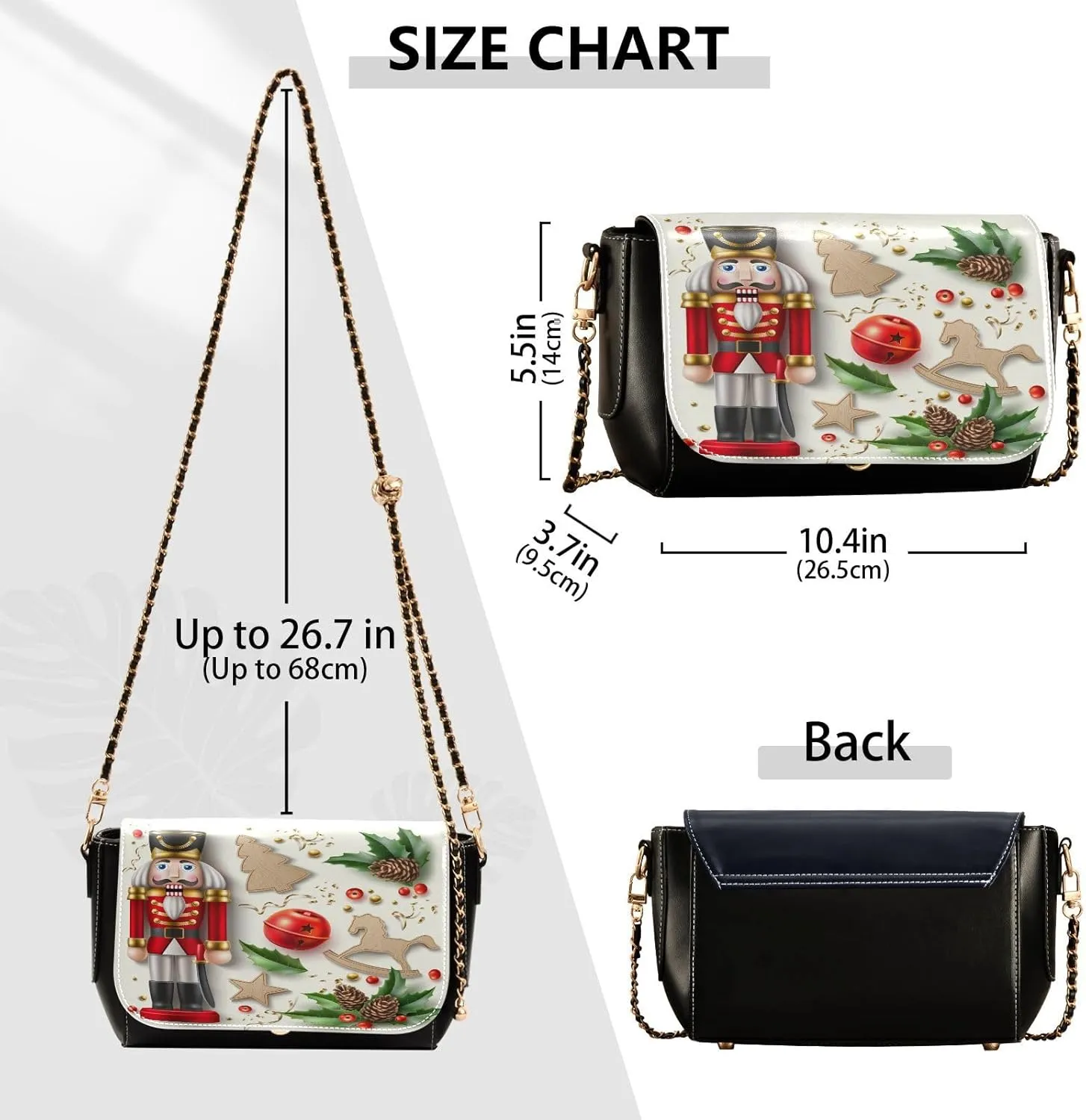 Crossbody Bags for Women Trendy Women's Black Shoulder Bag Small PU Leather Flap Cross Body Bag Handbags