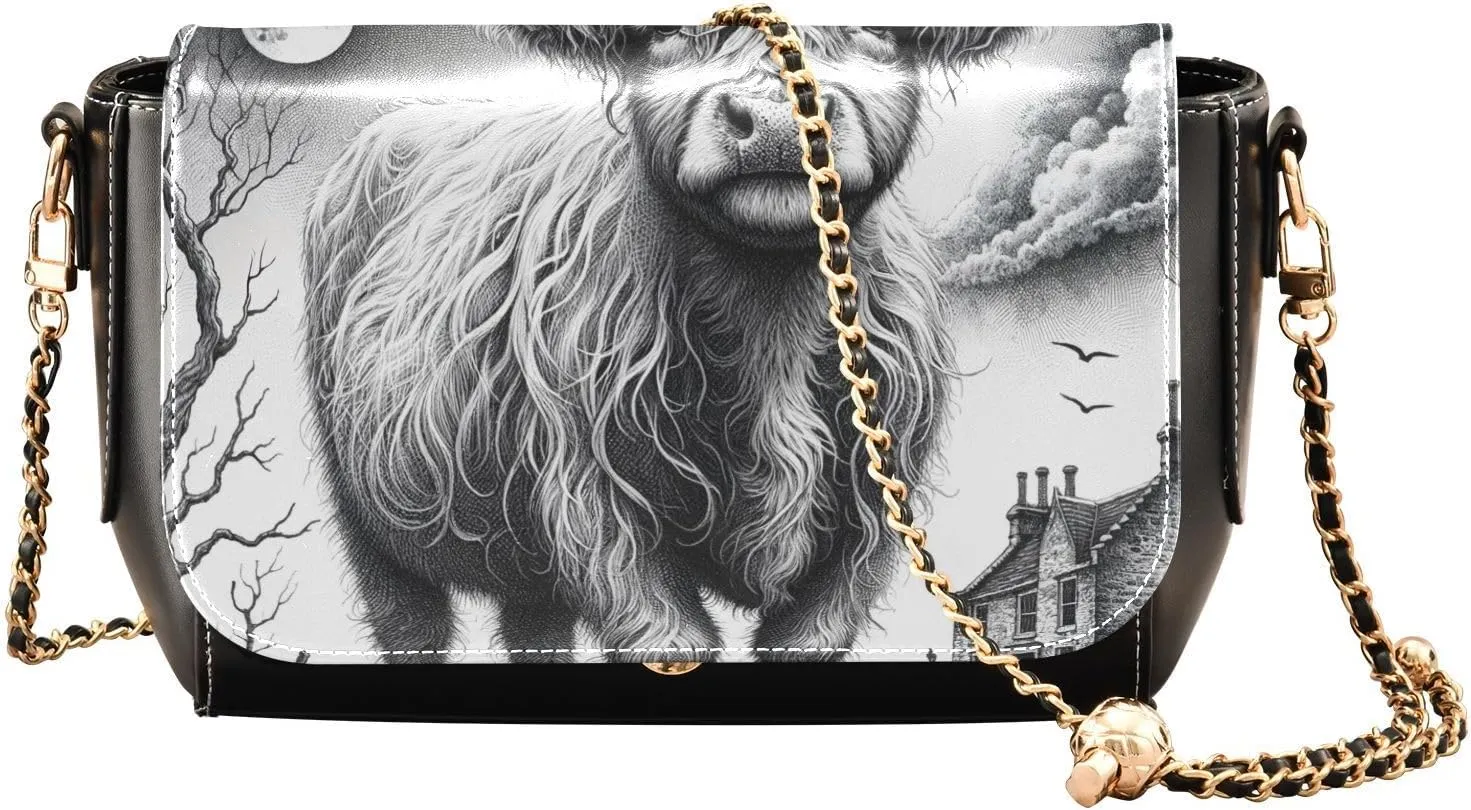 Crossbody Bags for Women Trendy Women's Black Shoulder Bag Small PU Leather Flap Cross Body Bag Handbags