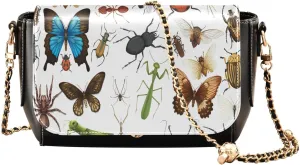 Crossbody Bags for Women Trendy Women's Black Shoulder Bag Small PU Leather Flap Cross Body Bag Handbags