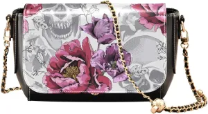 Crossbody Bags for Women Trendy Women's Black Shoulder Bag Small PU Leather Flap Cross Body Bag Handbags