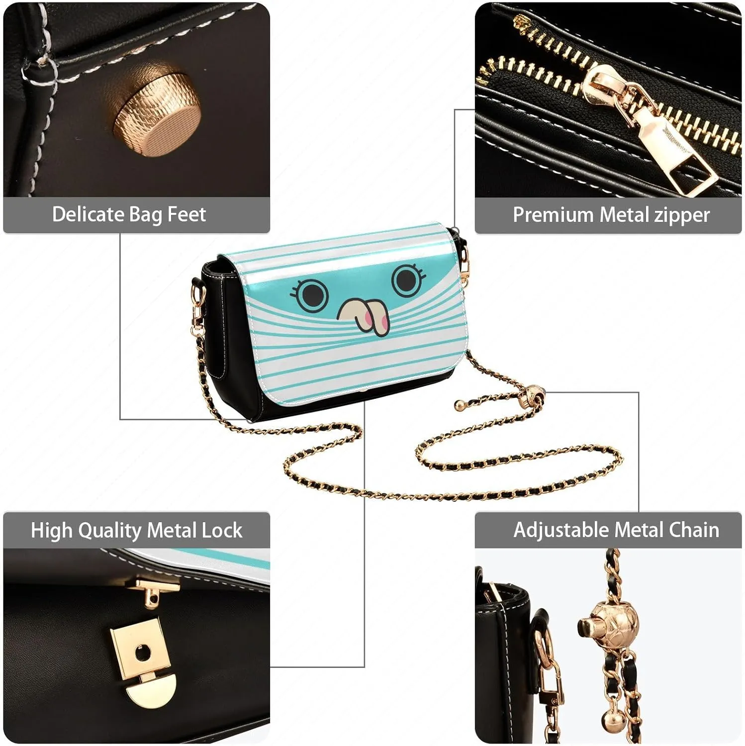 Crossbody Bags for Women Trendy Women's Black Shoulder Bag Small PU Leather Flap Cross Body Bag Handbags