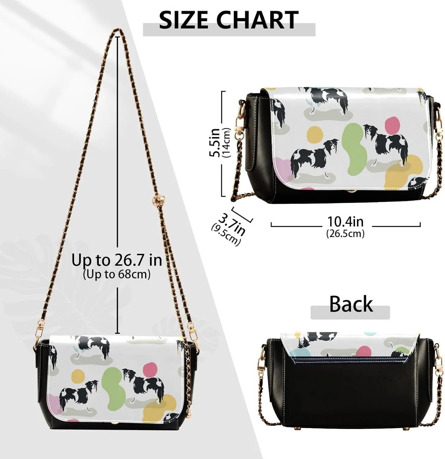 Crossbody Bags for Women Trendy Women's Black Shoulder Bag Small PU Leather Flap Cross Body Bag Handbags