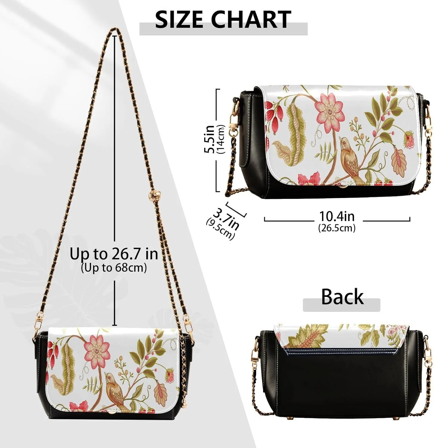 Crossbody Bags for Women Trendy Women's Black Shoulder Bag Small PU Leather Flap Cross Body Bag Handbags