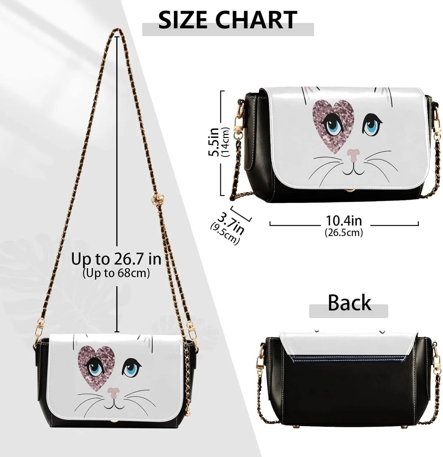 Crossbody Bags for Women Trendy Women's Black Shoulder Bag Small PU Leather Flap Cross Body Bag Handbags