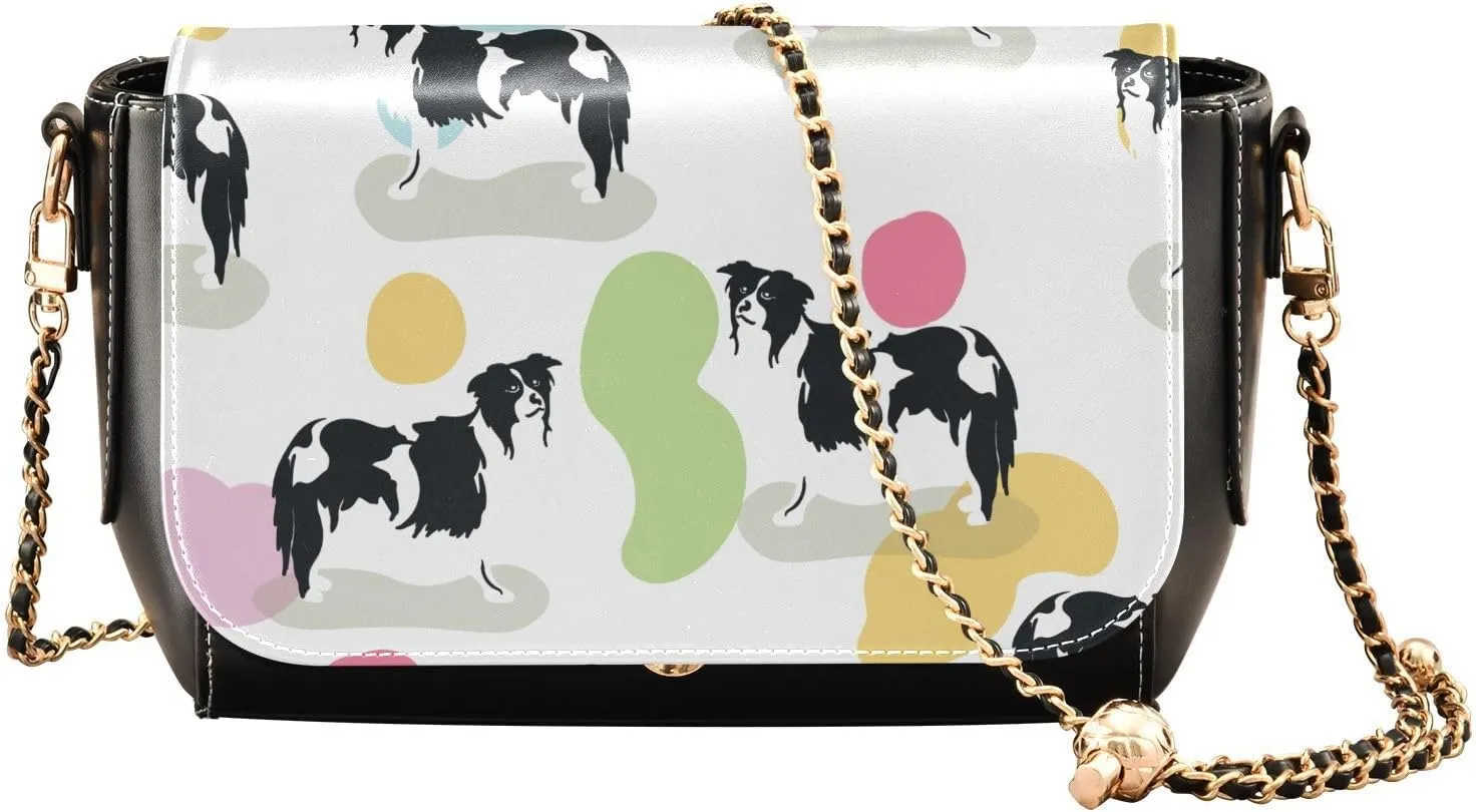 Crossbody Bags for Women Trendy Women's Black Shoulder Bag Small PU Leather Flap Cross Body Bag Handbags