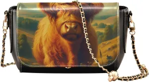 Crossbody Bags for Women Trendy Women's Black Shoulder Bag Small PU Leather Flap Cross Body Bag Handbags