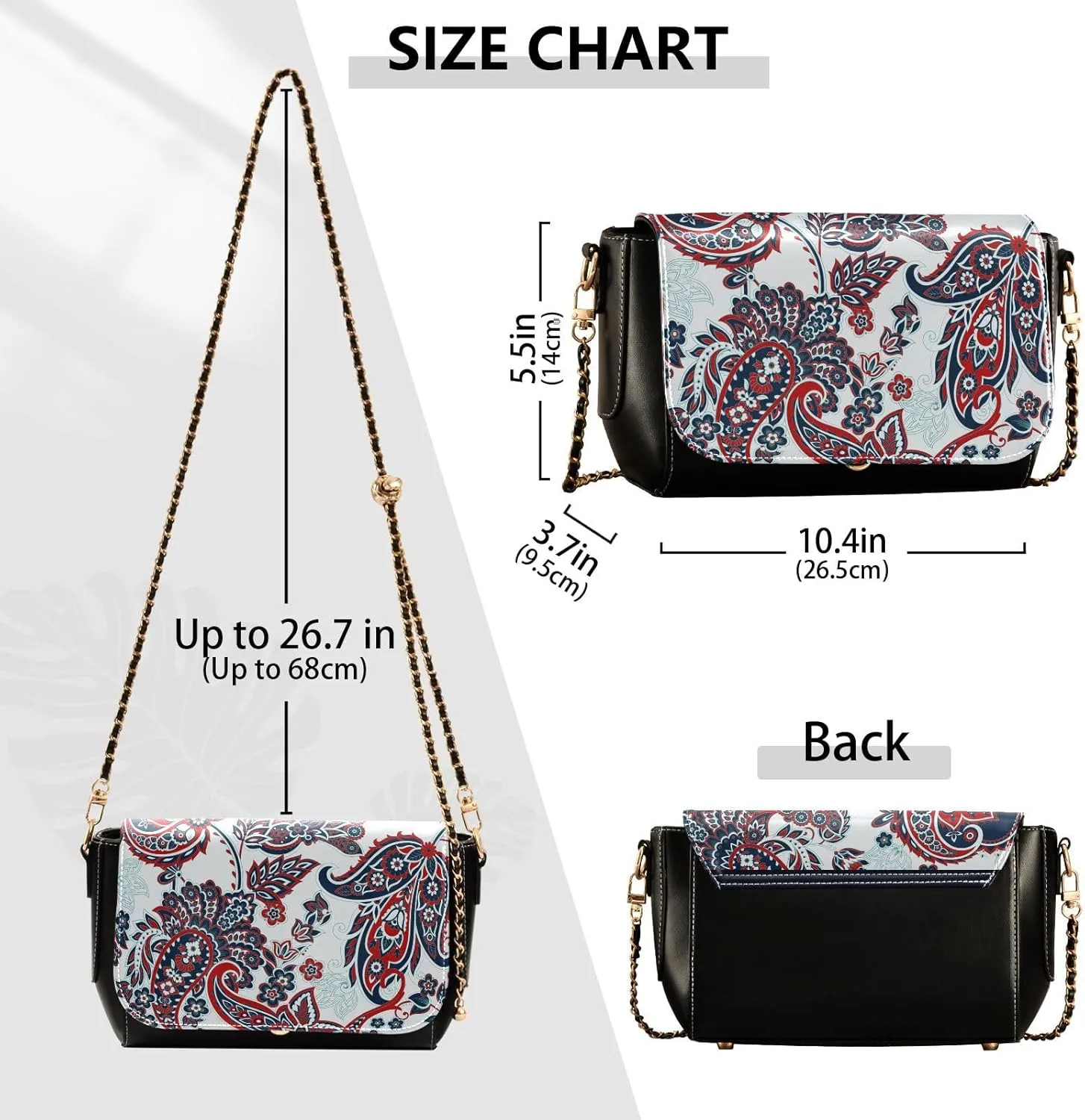 Crossbody Bags for Women Trendy Women's Black Shoulder Bag Small PU Leather Flap Cross Body Bag Handbags