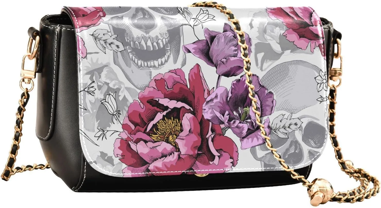 Crossbody Bags for Women Trendy Women's Black Shoulder Bag Small PU Leather Flap Cross Body Bag Handbags