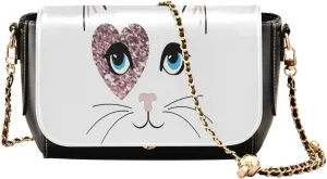 Crossbody Bags for Women Trendy Women's Black Shoulder Bag Small PU Leather Flap Cross Body Bag Handbags