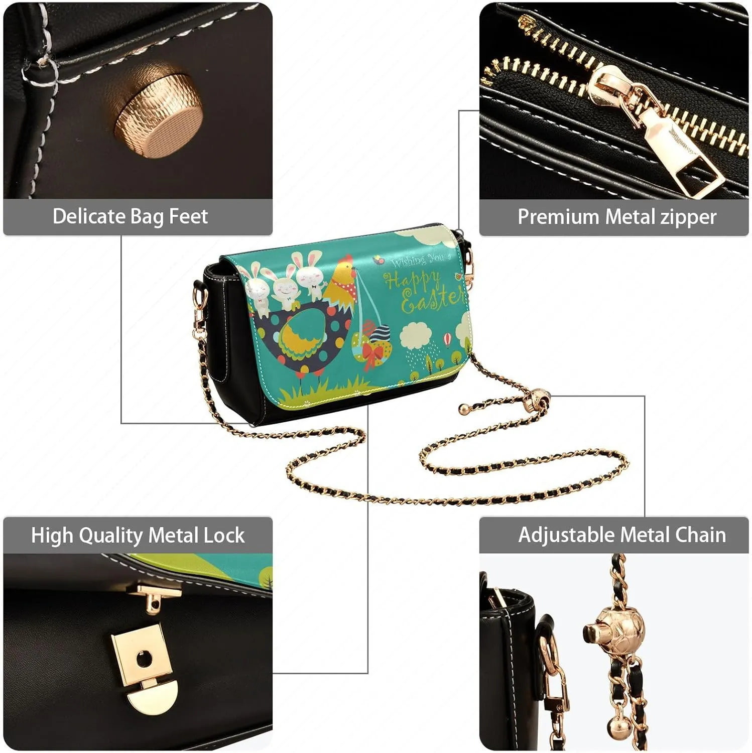 Crossbody Bags for Women Trendy Women's Black Shoulder Bag Small PU Leather Flap Cross Body Bag Handbags