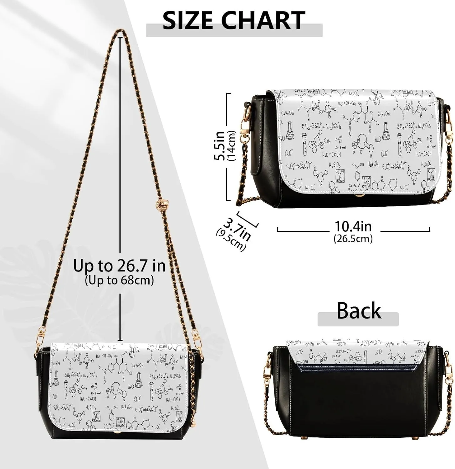 Crossbody Bags for Women Trendy Women's Black Shoulder Bag Small PU Leather Flap Cross Body Bag Handbags