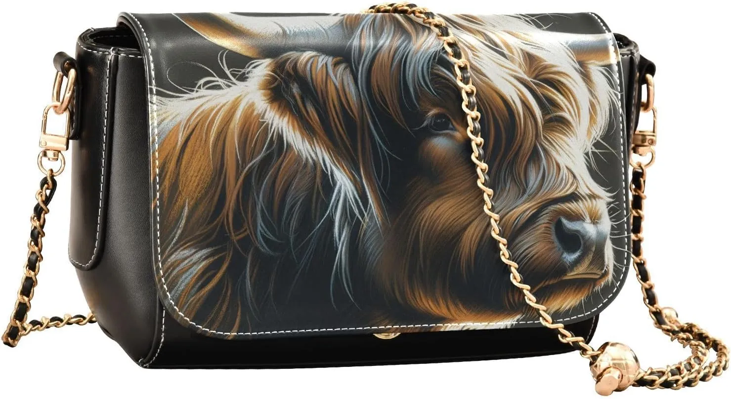 Crossbody Bags for Women Trendy Women's Black Shoulder Bag Small PU Leather Flap Cross Body Bag Handbags