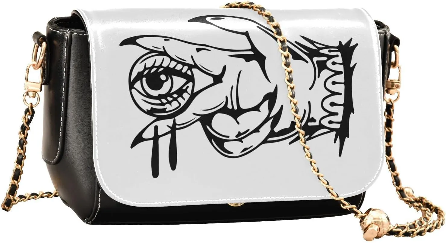Crossbody Bags for Women Trendy Women's Black Shoulder Bag Small PU Leather Flap Cross Body Bag Handbags