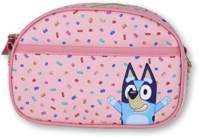 Crossbody Bags with Disney, Bluey and Hello Kitty Characters Licensed Purse Personalized and Non-Personalized Options