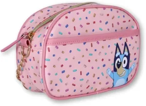 Crossbody Bags with Disney, Bluey and Hello Kitty Characters Licensed Purse Personalized and Non-Personalized Options