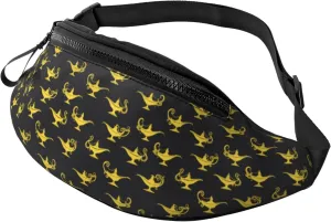 Crossbody Fanny Packs for Women Men - lamp Pattern yellow Running Belt Bag Travel Waist Bag for Women Men