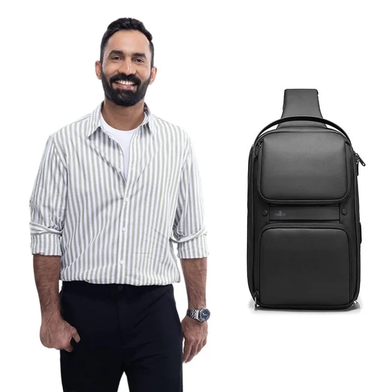 Crossbody Sling Bag with USB Charging, Anti-Theft Design | 8.5L | Black