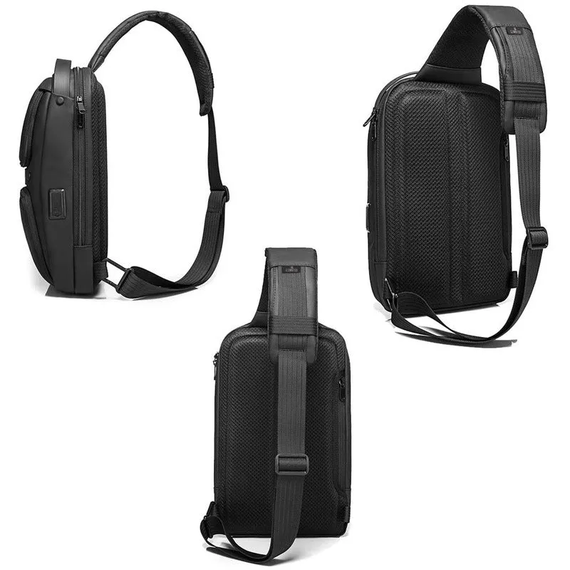 Crossbody Sling Bag with USB Charging, Anti-Theft Design | 8.5L | Black