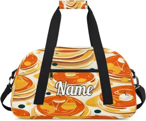 Cupcakes Muffins Personalized Dance Bag for Girls Boys Sport Duffel Bag with Your Name Kids Gymnastics Travel Bags