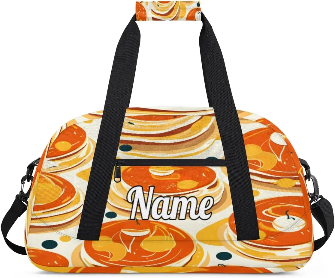 Cupcakes Muffins Personalized Dance Bag for Girls Boys Sport Duffel Bag with Your Name Kids Gymnastics Travel Bags
